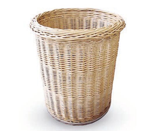 Papierkorb aus Weide, weiss, Durchmesser 40 cm