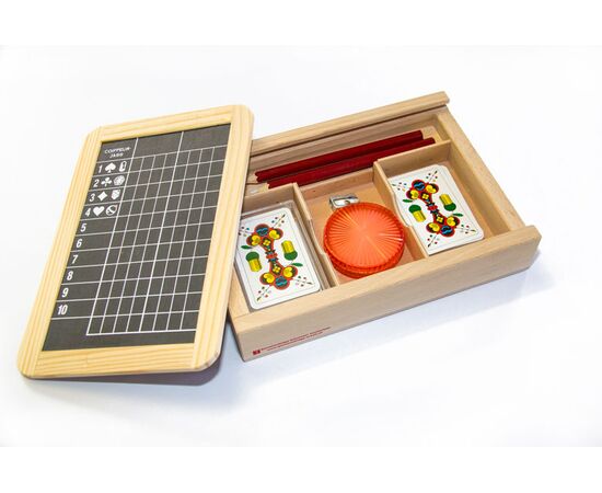 Schweizer Jass-Set mit allem Zubehör